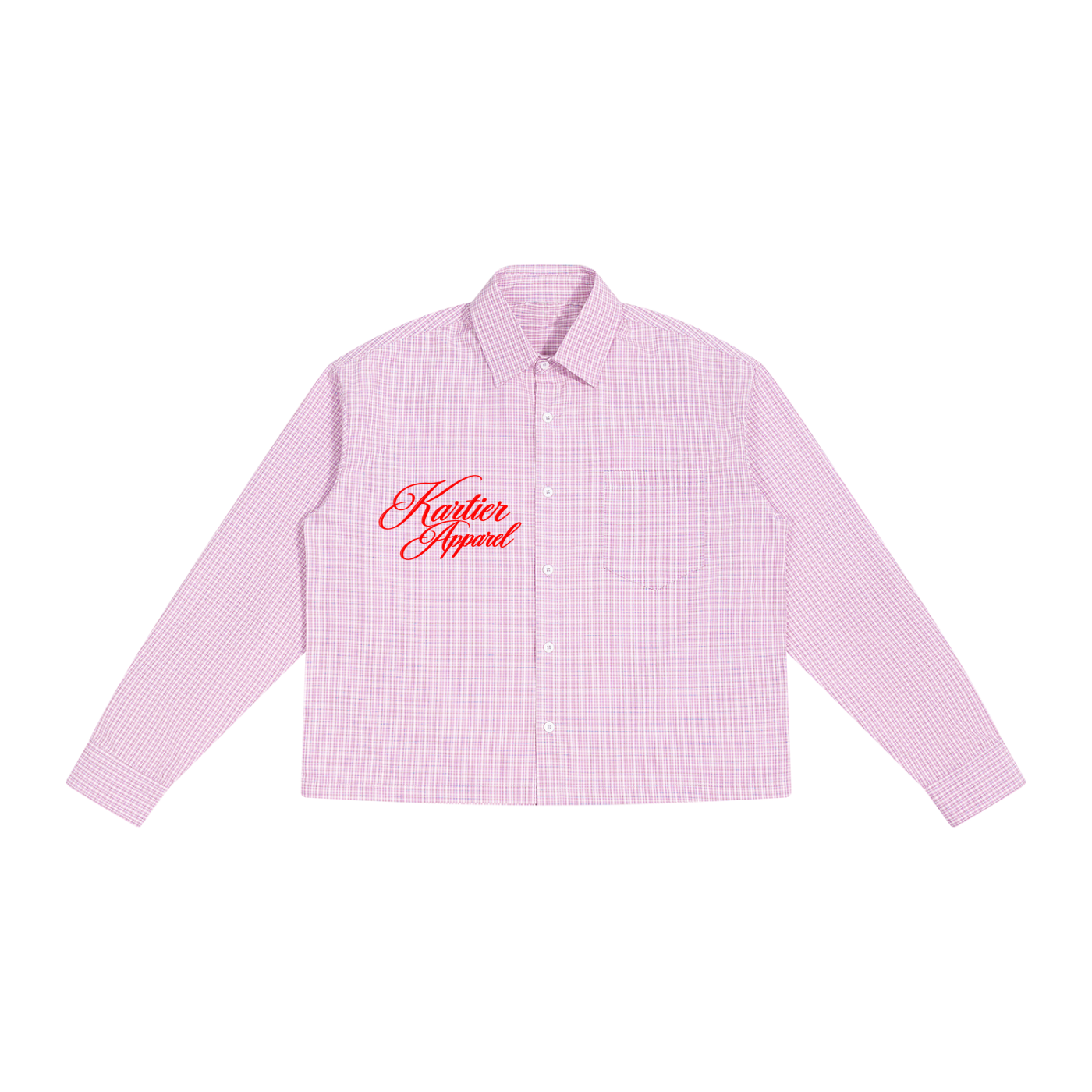 KARTIER Unisex Boxy Plaid Long Sleeve Shirt