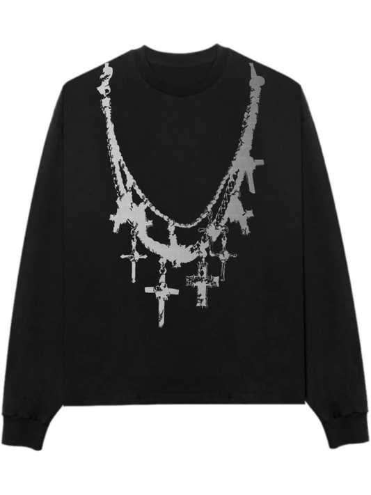 Cross chain Long Sleeve Shirt