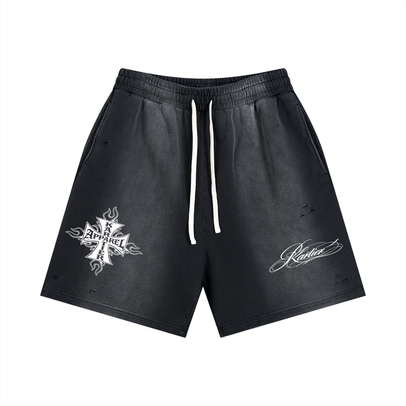 WEST COST Sun Fade Distressed Shorts