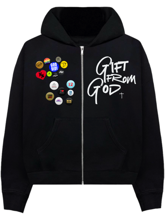 Gift from God pins zip up